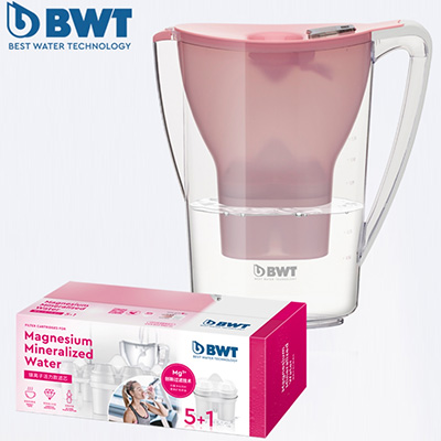 BWT - 花漾系列2.7L濾水壺(粉紅色)內附7個鎂離子濾芯(原廠行貨)
